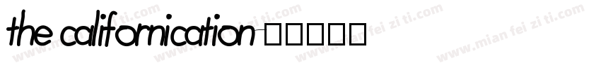 the californication字体转换
